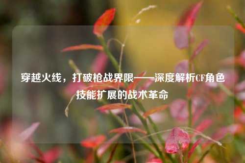 穿越火线,打破枪战界限——深度解析CF角色技能扩展的战术革命