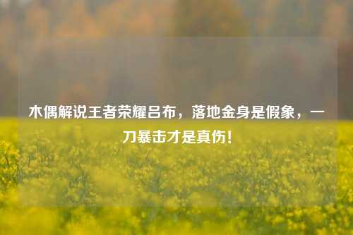 木偶解说王者荣耀吕布,落地金身是假象,一刀暴击才是真伤!