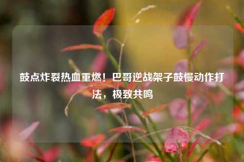 鼓点炸裂热血重燃!巴哥逆战架子鼓慢动作打法,极致共鸣