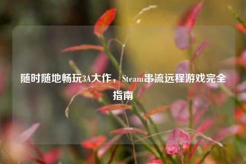 随时随地畅玩3A大作,Steam串流远程游戏完全指南