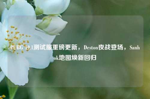 PUBG 19.1测试服重磅更新,Deston夜战登场,Sanhok地图焕新回归