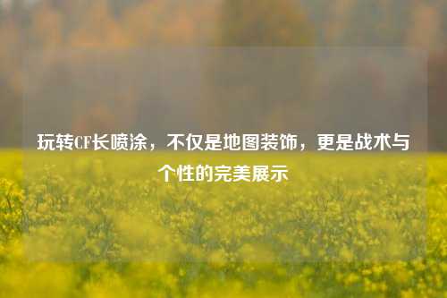 玩转CF长喷涂,不仅是地图装饰,更是战术与个性的完美展示